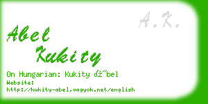 abel kukity business card